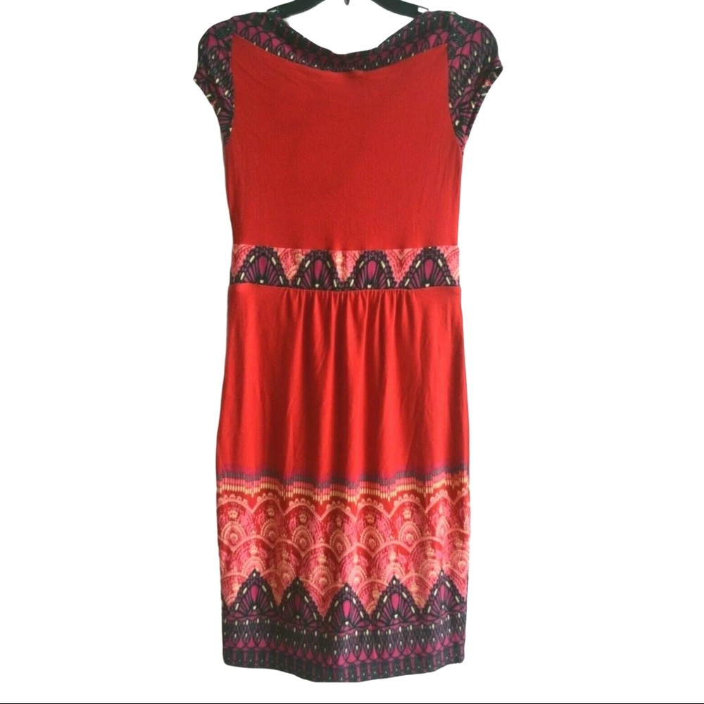 NWT OLIAN Maternity Dress Red Graphic M